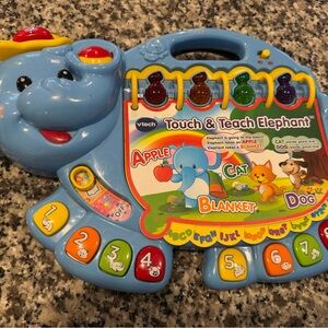 V Tech Blue Touch & Teach Elephant Toy